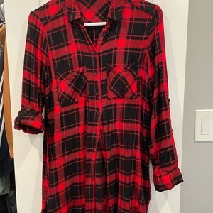 Forever 21 Buffalo check button down flannel long small